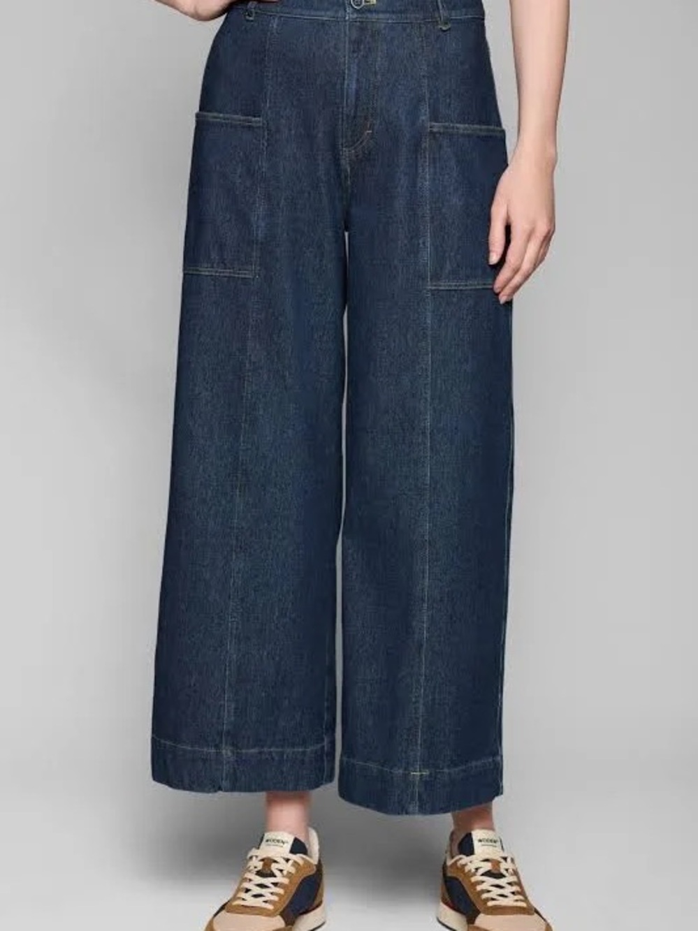 Lisa Bayne Dream Knit Denim Utility Pant size Large